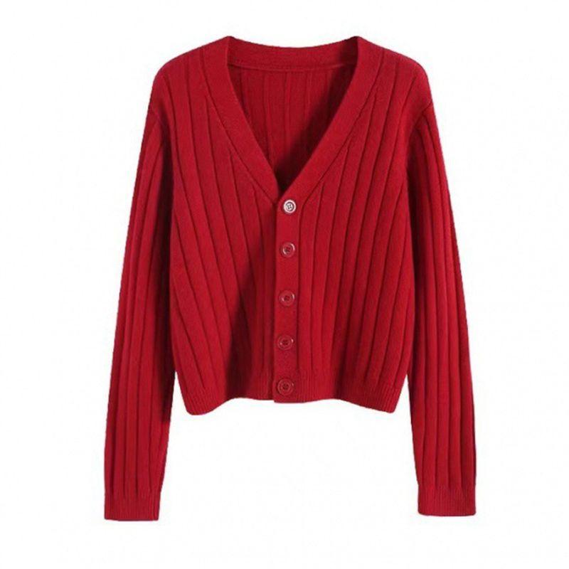 V-neck Loose and Short Cardigan Coat V-neck Loose Short Cardigan Coat Women