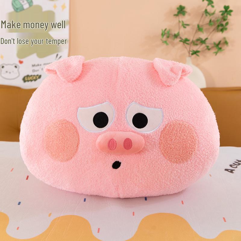 

Cartoon Pink Piggy Plush Pillow Toy with Big Eyes - Soft and Cute Children s Gift 40 cm рожевий