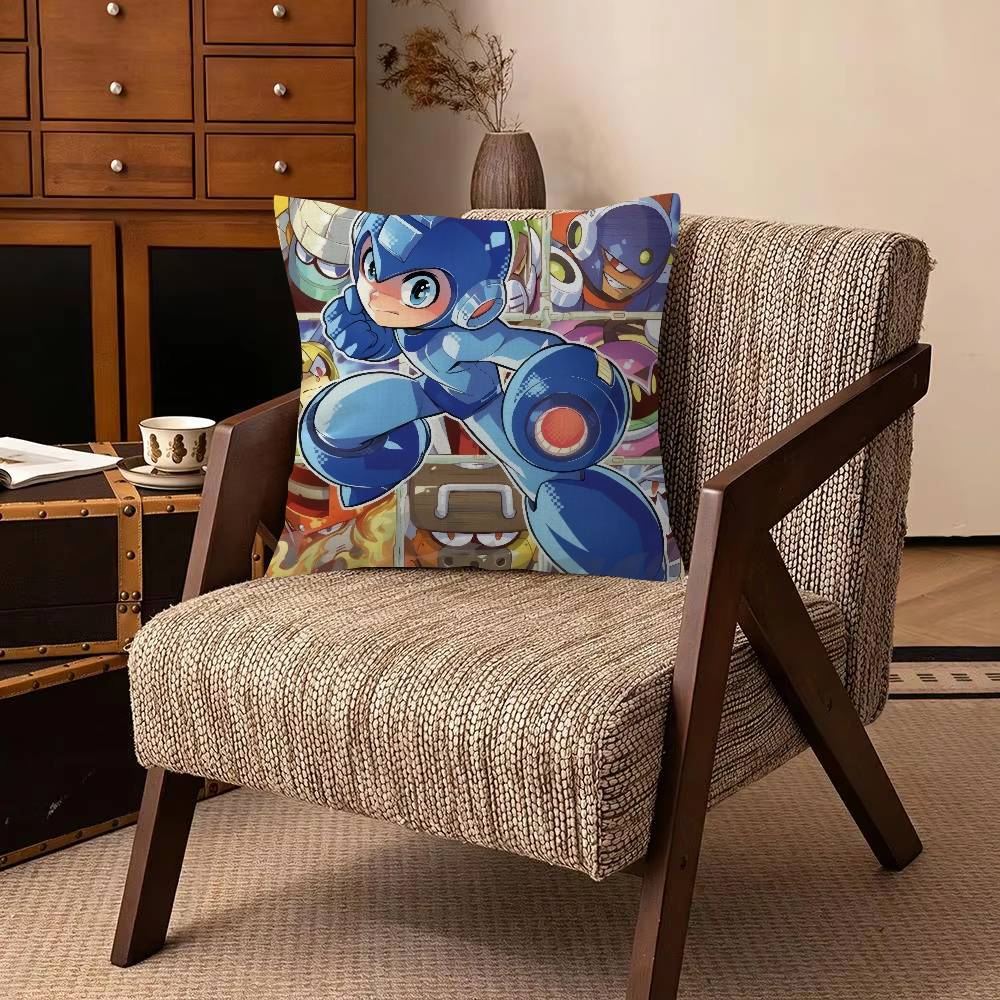 Game Megamans   Trendystyle decorative throw pillow cover insert not included fauxembroidery design RRockman