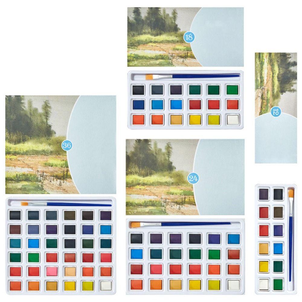Solid Watercolor Water Color Pigment Kit Portable Artist Watercolor Paint For Students