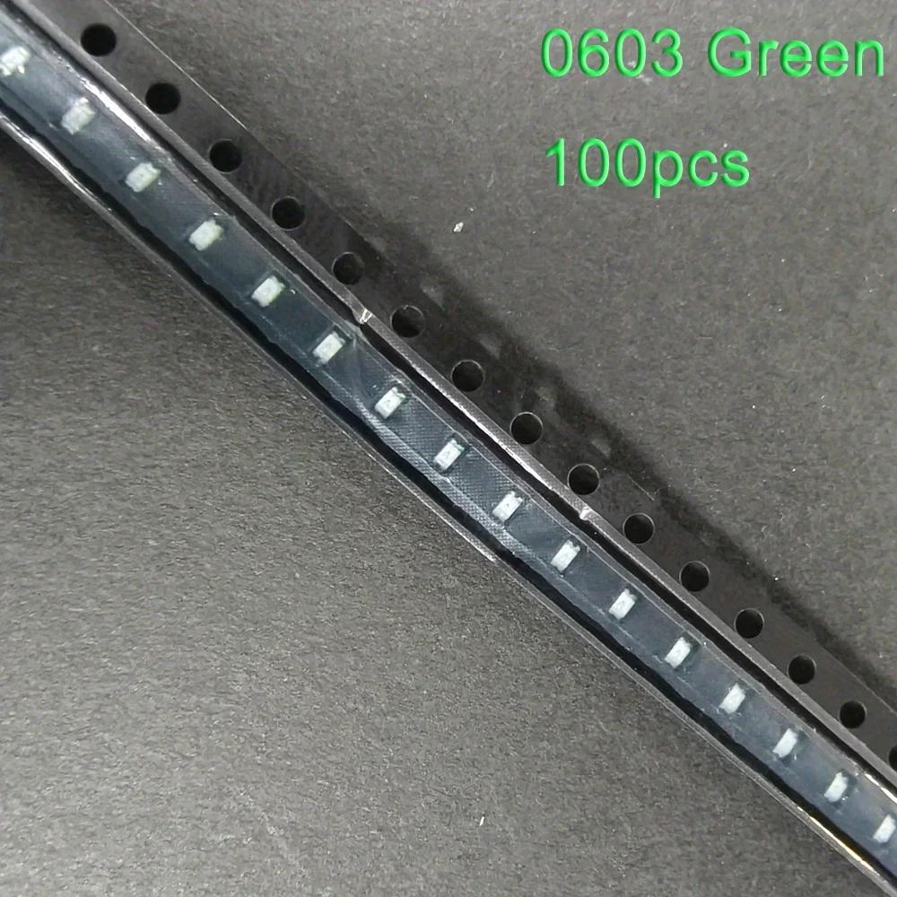 100 Stück 0603 0805 SMD LED Diode Highlight Leuchtdiode LED Chip 5 Farben Miniatur-LED Rot Weiß Gelb Grün Blau DIY-Kit