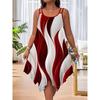 Coat Summer European and American Fashion Hem Double Shoulder Strap Random Print Women's Dress Temperament Commuting