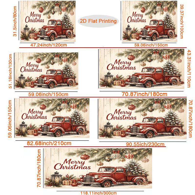 1Pcs Merry Christmas Truck Decoration Background Winter Backdrop Decorations For Photo Studio Photo Booth Christmas Party