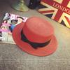 Summer Top Hat Children's Bowl Straw Hat, Pepper Bow Bowl Sunshade Sunscreen Beach Hat