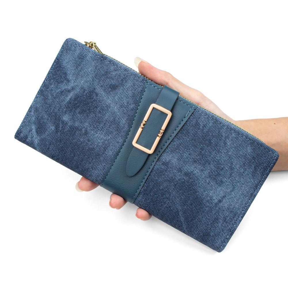 Pu Leather Ladies Wallet With Multicard Slots And Zipper Coin Pocket For Daily Use
