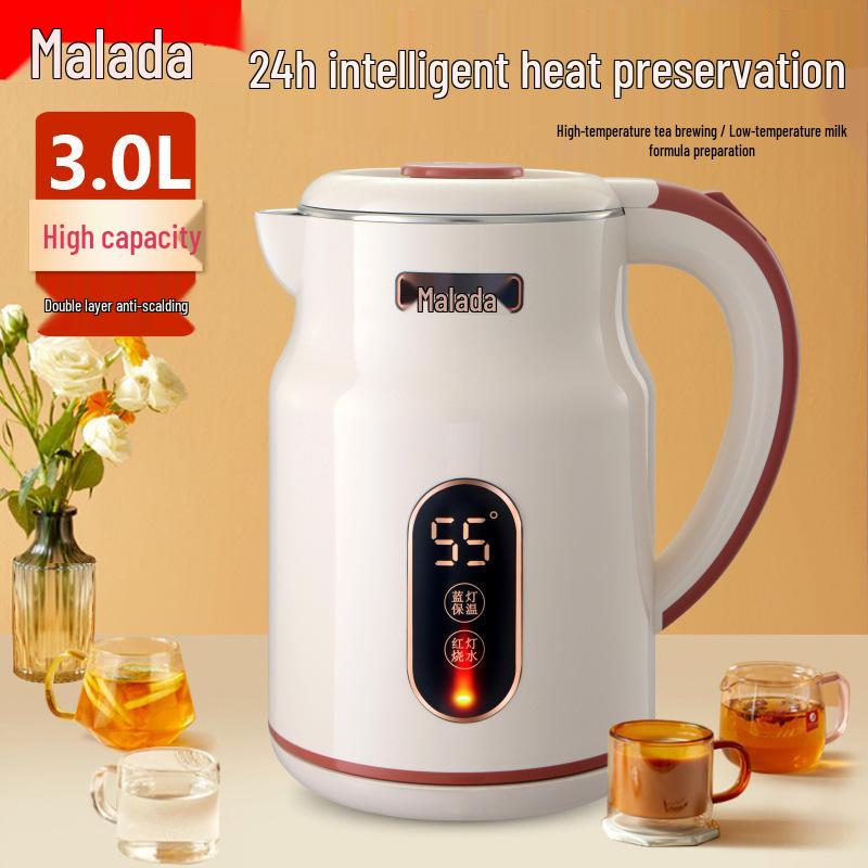 Stainless Steel Electric Kettle with Boil & Keep-Warm Functions, Large Capacity, Baby & Pregnancy Safe, Boil & Constant Temperature Pot