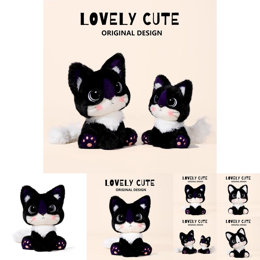 Cartoon Cat Plush Toy With Soft Short Pile For Kids And Collectors