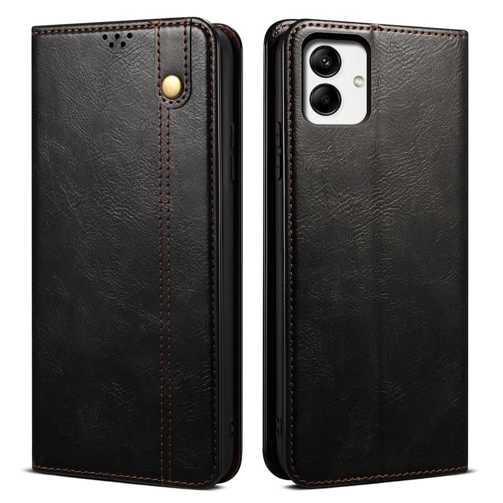 For Samsung Galaxy A07 Case Crazy Horse Texture Waxy Leather Wallet Stand Phone Cover