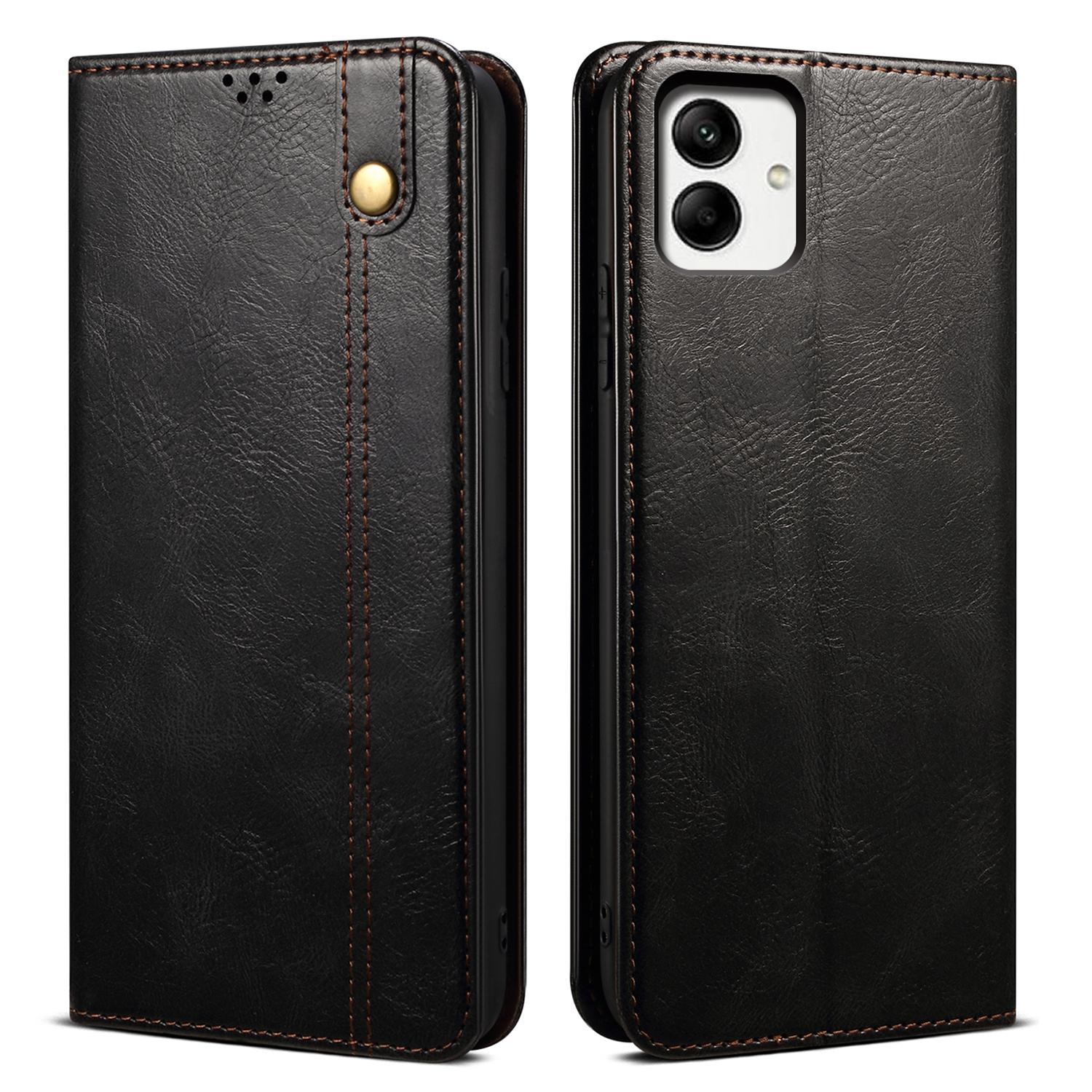 

For Samsung Galaxy A07 4G Case Crazy Horse Texture Waxy Leather Wallet Stand Phone Cover C