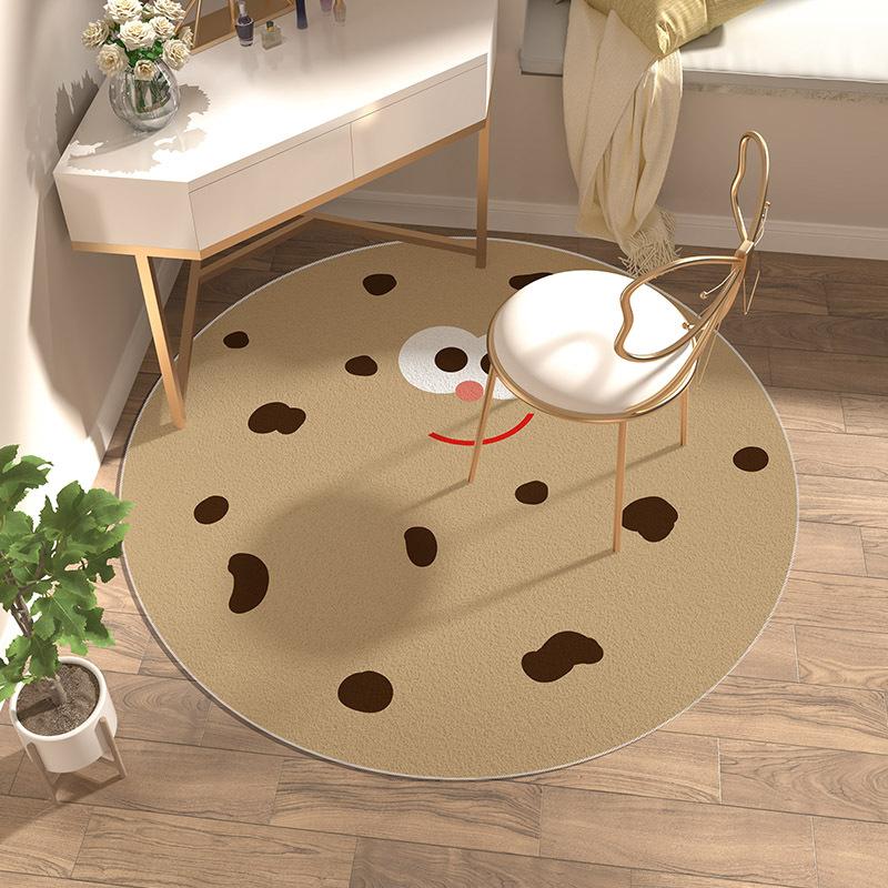 

Круглый ковер Инс Ветрозащитный Утолщенный Ковер для Спальни Прикроватный Ковер Бытовой Защита от Грязи и Противоскользящий Ковер 60 * 60Cm