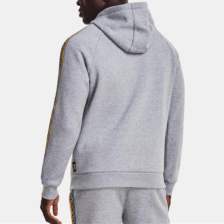 Under Armour Curry Series Side Panel Fleece Hoodie Men Tops Grey 1366626-011