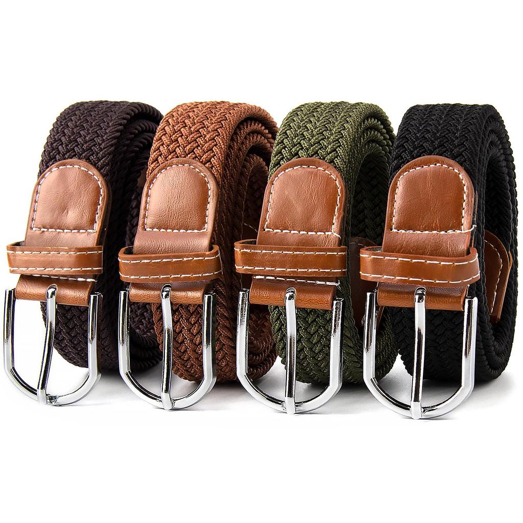New Elastic Braided Cotton Belt with Alloy Pin Buckle - Versatile for Children's Wear