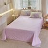 Simple Cotton Bed Sheet for Double Bed - Suitable for Summer & Student Dormitory, 40 Count, All Seasons