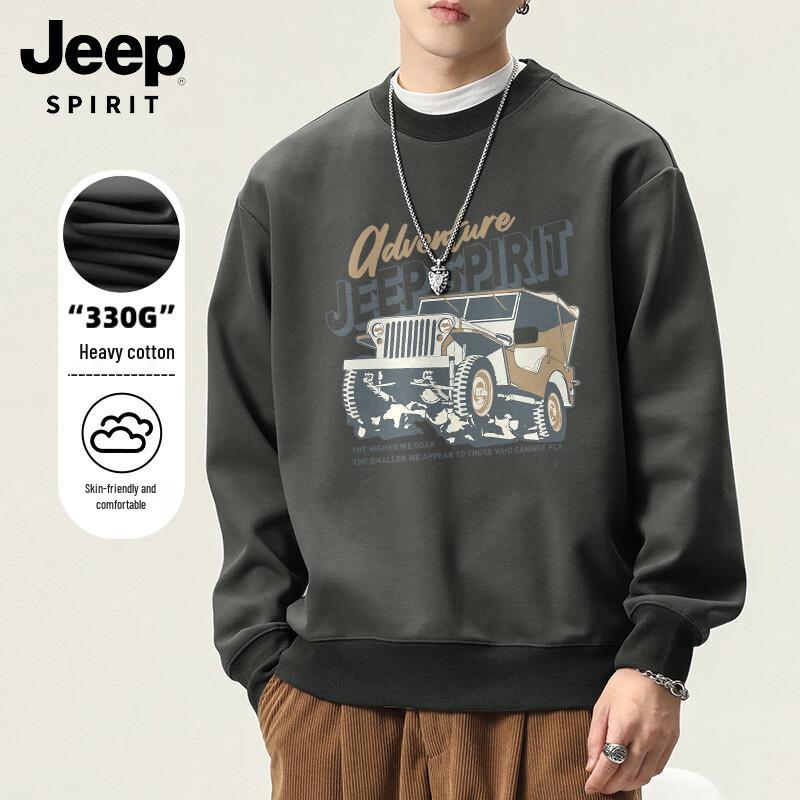 JEEP SPIRIT Men's Crewneck Pullover Sweatshirt