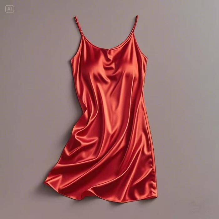 

New color, ice silk suspenders, women s summer chest pad, sexy nightgown, simulated silk loungewear, thin pajamas. 1 code [m-l]