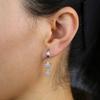 2026 Gold Silver Plated Trendy Women Jewelry Cute Lovely Dangling Star Charm Drop Charm Hoop Earring