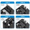 Universal Travel Adapter with Dual USB Port UK To EU Plug Adaptor Wall Charger AC Power Converter World for USA EU UK AUS