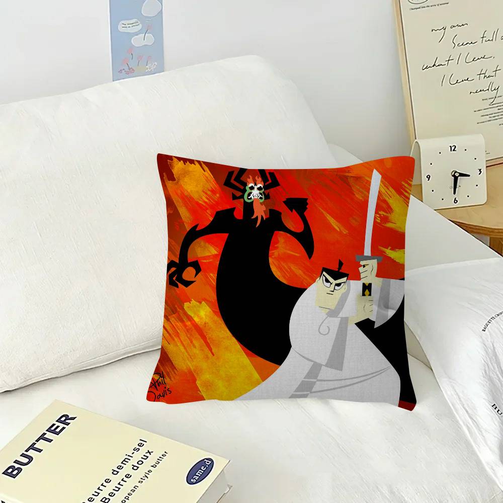 Film S-Samurai Jack Personalisierte Kissenhülle Kinderzimmer Wilde Party Deko Kissenbezug Kind Geburtstag Dusche Geschenk