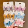 6Pcs/Set Mini Simulation Butterfly Barrettes Hairpin Non-Slip Colorful Gradient Side Bangs Duckbill Clips For Baby Teen Girls