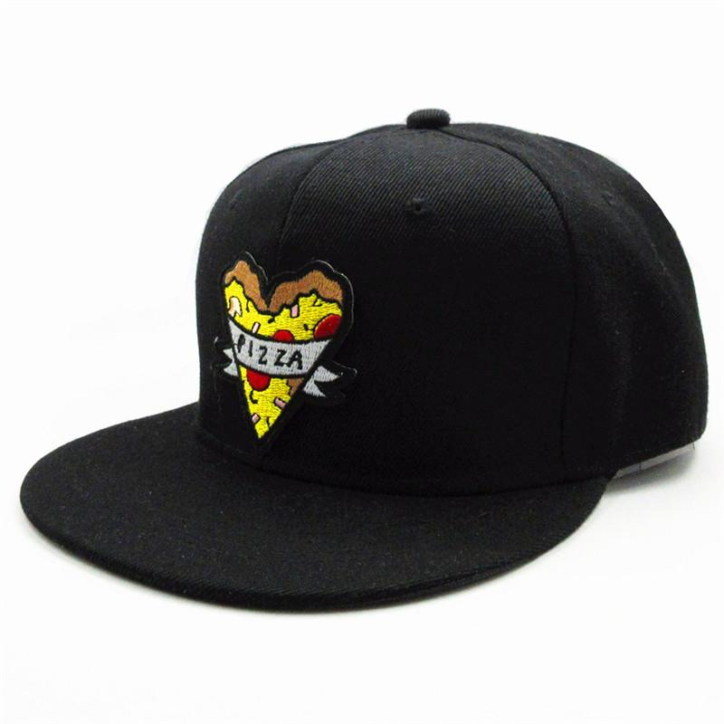 LDSLYJR Geometric Pizza Embroidery Cotton Baseball Cap Hip-hop Cap Adjustable Snapback Hats for Men and Women 358