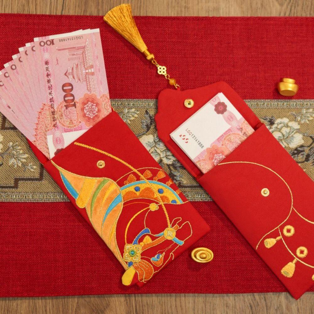Traditional Thickened Money Envelopes Cartoon Horse Hongbao Red Envelopes  New Year Celebration