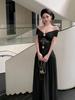 Muse Fan Premium Sexy Tube Top Dress High-end Temperament Waist Shoulder Banquet Dress Long Dress