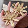 Bohemian Style Exaggerated Flower Ear Studs Zinc Zinc Alloy Hollow Floral Earrings  Daily