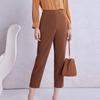 Slim-Fit Straight-Leg Cropped Suit Pants