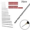 25PCS 0.5mm-3mm Micro HSS Small Twist Drill Bit Set Mini Precision Twist Drill Hand Tool For Hobby Crafts Jewelry Watch Making