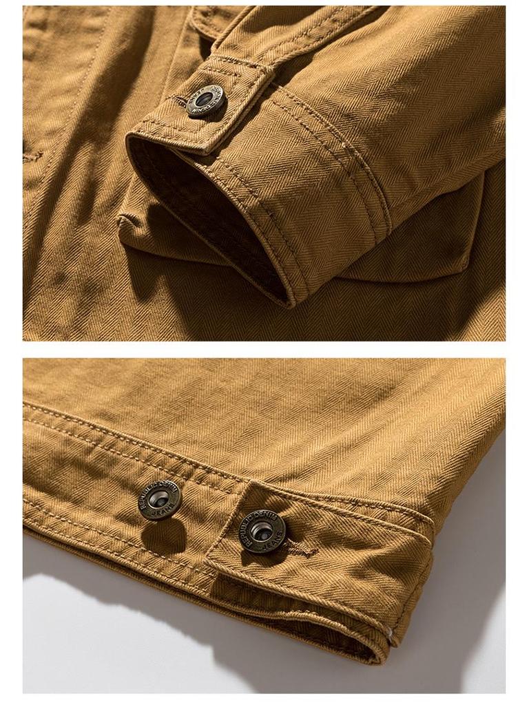 Men's American Retro Heavyweight Workwear Jacket - Autumn/Winter Loose Casual Outerwear