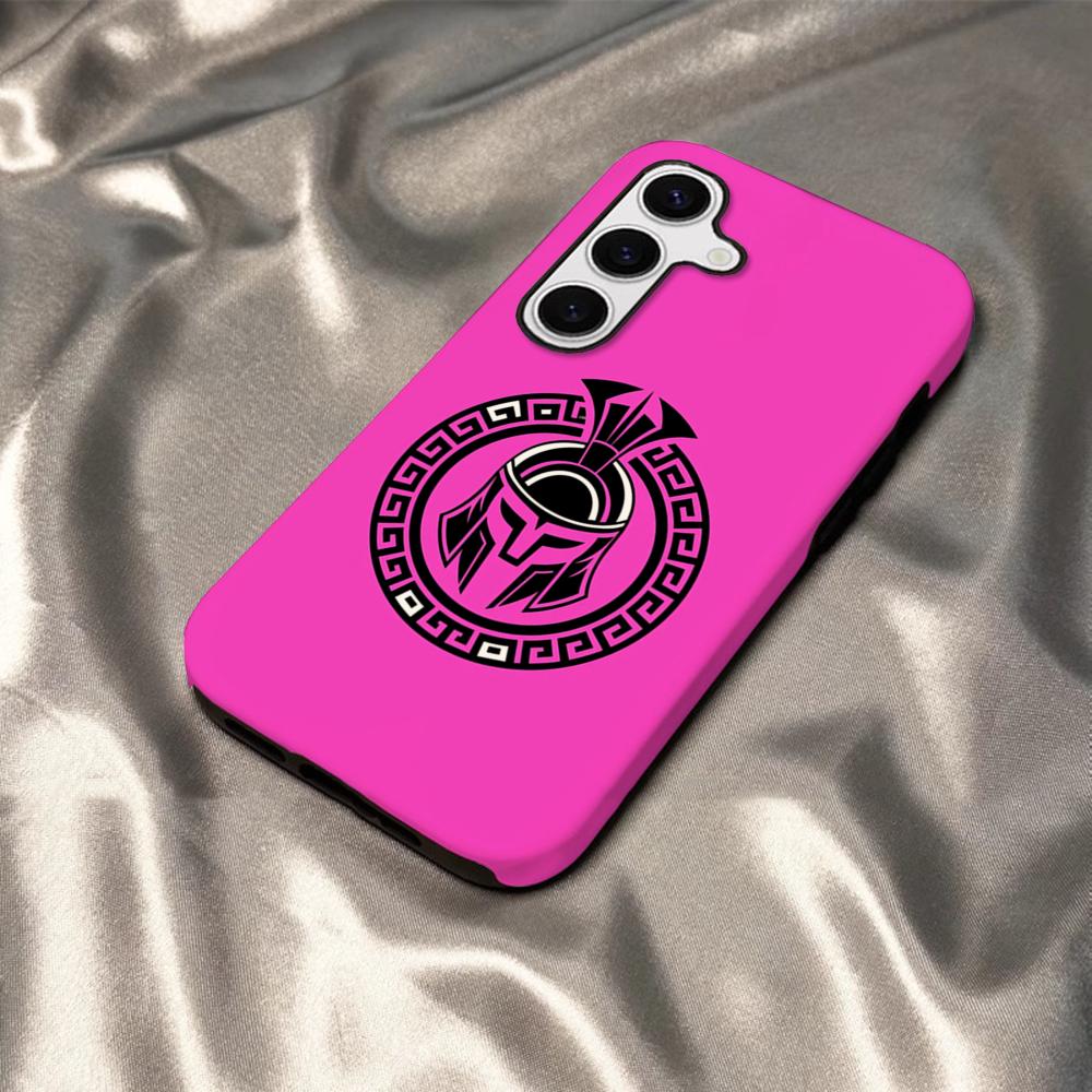 

Spartan Real Man Warrior Phone Case For Samsung S25 S24 S23 S22 S21 Plus Ultra A56 A36 A26 A16 Glossy HD Hard PC Cover SamsungS21