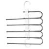 Stainless Steel Pants Hanger Multi-Layer Pant Hanger Foldable Space Saving Anti-Slip Clothing Rack Multifunctional Closet