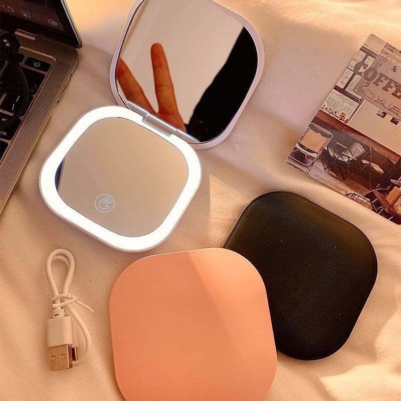 Smart LED Folding Makeup Mirror with Light for Dressing Table