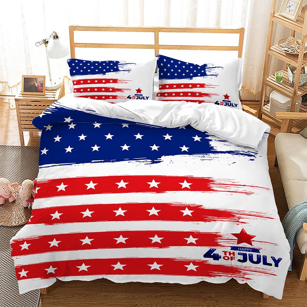 Kit 3D Digital Printing Quilt Set Three-Piece Set Two-Piece Set Beautiful Country Flag