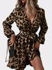 Women's Lapel Long Sleeve Plug Pocket Loose Casual Long Shirt Dresses