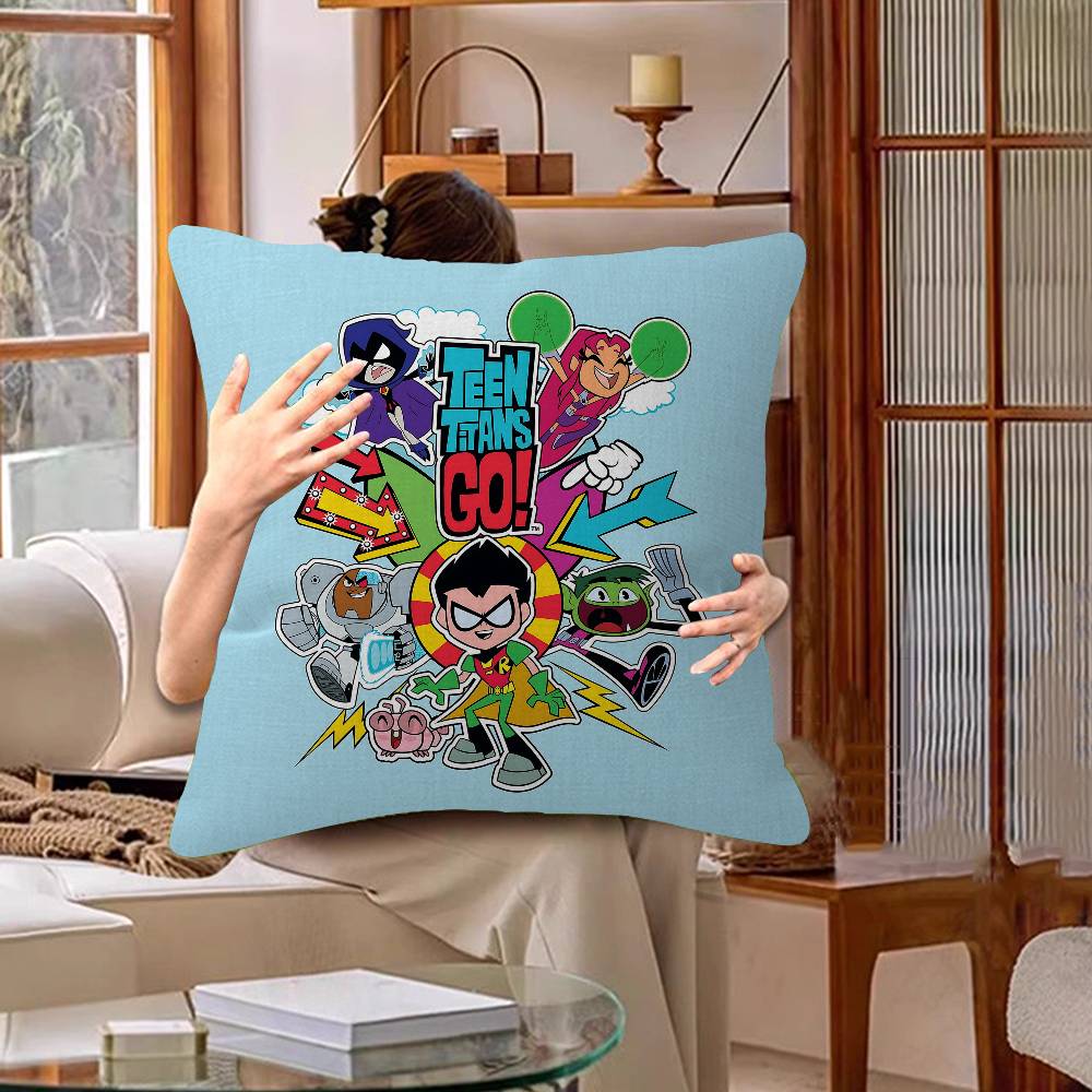 T-Teen T-Titans Go Pillowcase toon Gift Cushion Cover Bedroom Home Sofa Chair Seat Decor pillow case