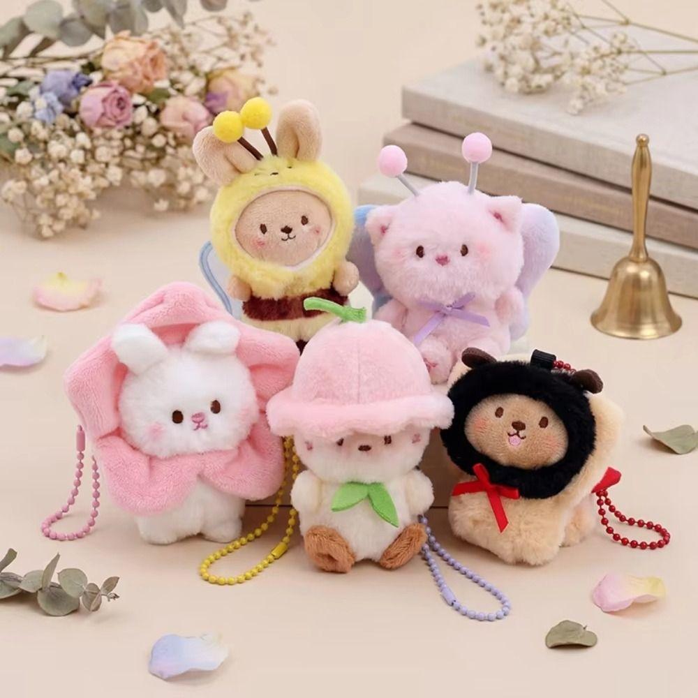 Bee Rabbit Flower Fairy Keychains Bag Charms Plush Keychains Magnetic Couple Pendant Backpack