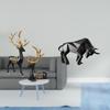 Reindeer Bull Resin Sculpture Collection Elk Deer Figurine Animal Modern Abstract Statue Ornament