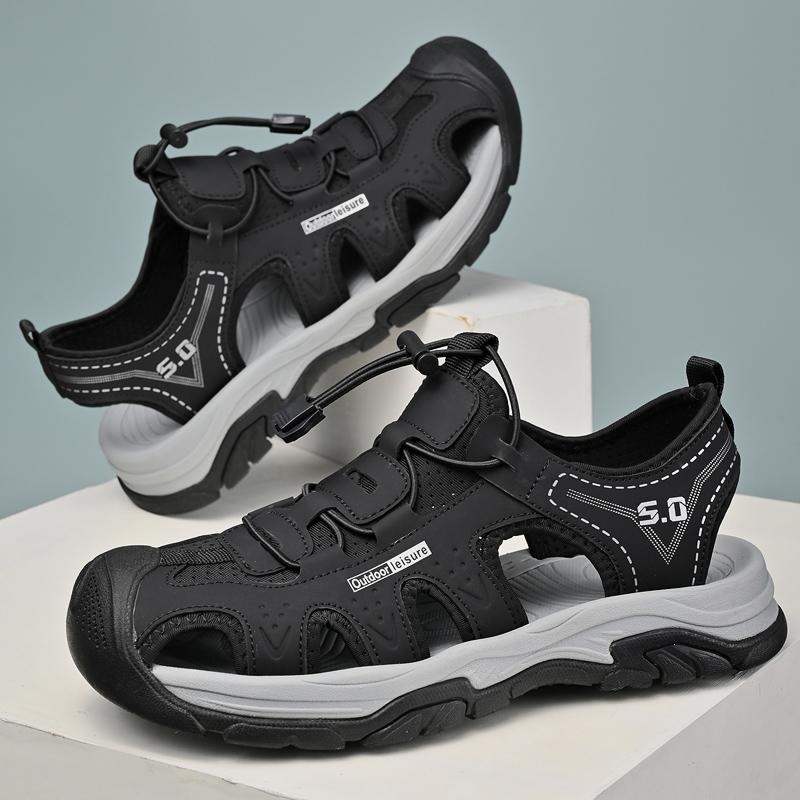 Fashion Quick Dry Wading Aqua Shoes Anti-collision Toe Summer Men Sandals Non-Slip Casual Shoes Outdoor Male Beach Shoes Roman Sneakers