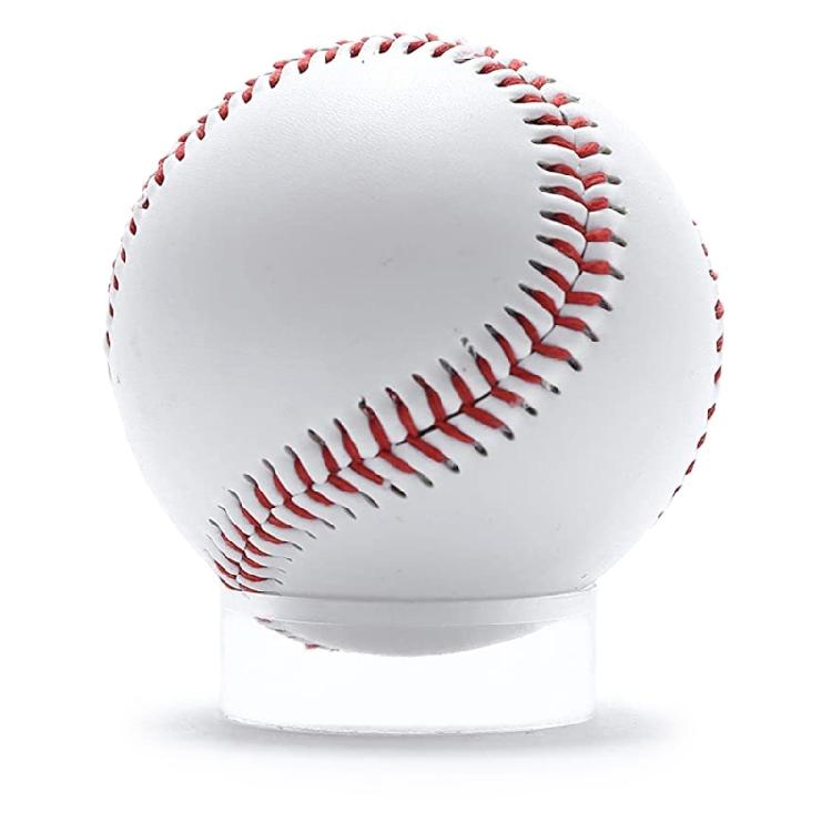 16Pcs Clear Baseball Stands Plastic Round Display Stand Clear Rings Baseball Stands for Spheres Jewelry Collections