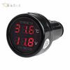12V 24V Digital Car Voltmeter Thermometer Cigarette Lighter 2 In 1 Battery Monitor Voltage Temperature Meter for Cat Tools