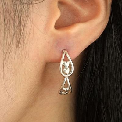 BELLOOGGI Two Heart In Curve (double) Earring