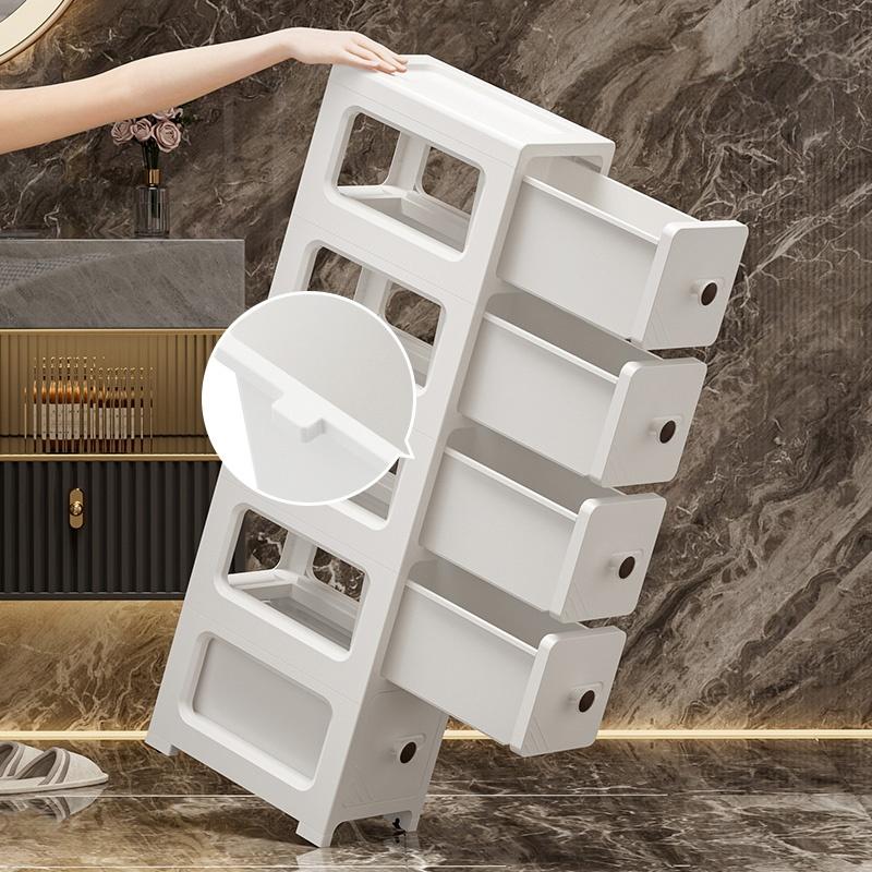17 Cm Drawer-type Slit Storage Cabinet Ultra-narrow Slit Cabinet for Refrigerator Multi-layer Storage Rack for Bathroom