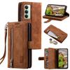 For Xiaomi Redmi 15 5G (Global) (169mm) Case 9 Card Slots Zipper Wallet PU Leather Phone Cover with Wrist Strap