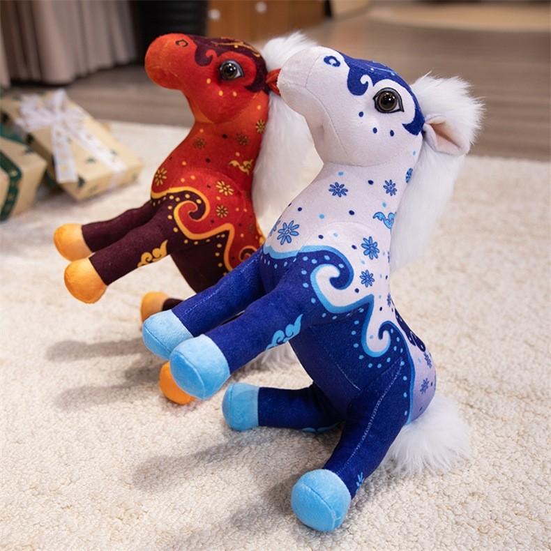 Cute Ethnic Style Pony Plush Toy Doll For Kids Birthday Gift