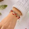 Christmas Red Green Bells Chain Bracelet Deer Bulb Crutch Santa Claus Tree Snowman Wreath Snowflake Bangle Jewelry For Women Men