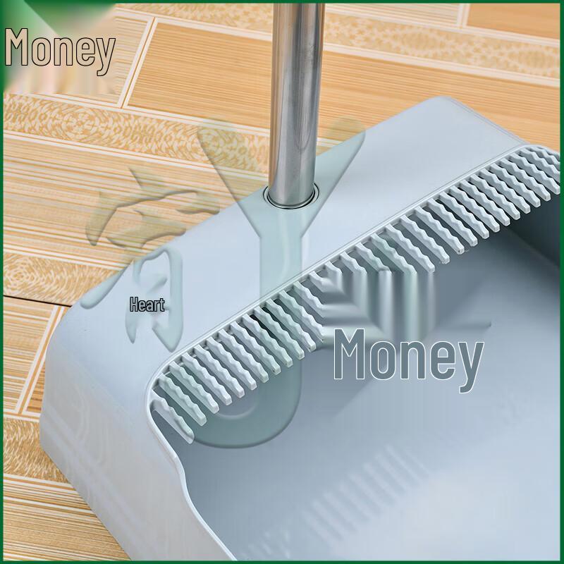Household Soft-Bristle Broom and Dustpan Set