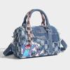 A Niche Cartoon Cowboy Distressed Patchwork Crossbody Tote Pillowcase Bag