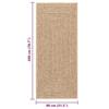 VidaXL ZIZUR Rug 80x200 Cm Jute Look Indoor and Outdoor, Outdoor Rug, Floor Rug, Indoor Rug, 4006151