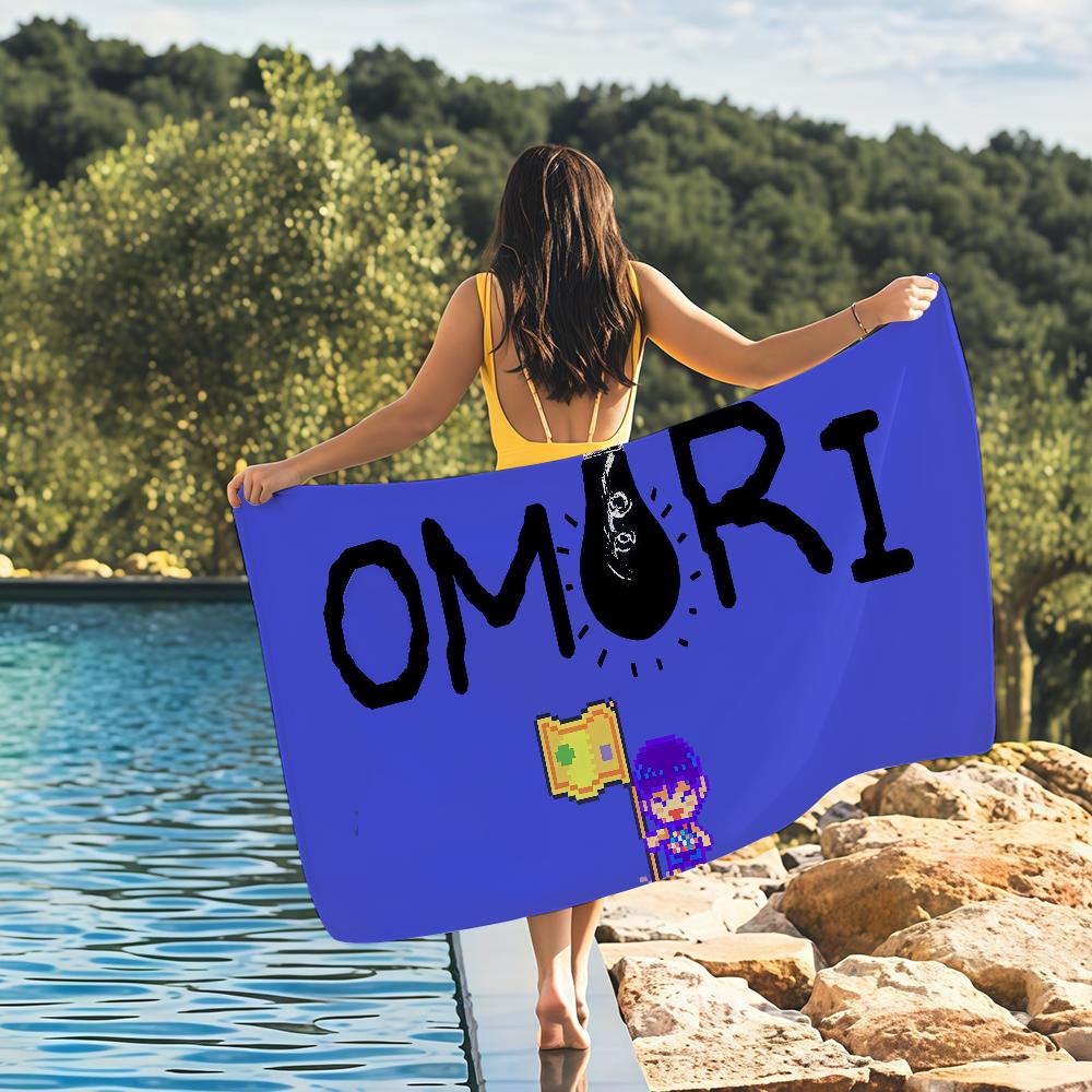 Game OMORI Towel Beach Towels Yoga Gym Lightweight Portable For Swimming Shower Travel Sports Accessories Sandproof